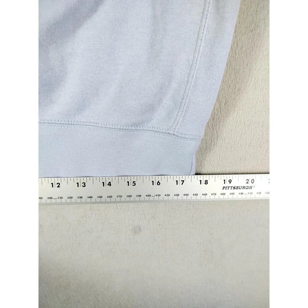 Nike Sweatshirt Mens Medium Blue Club Fleece Crewneck Swoosh Logo Distressed